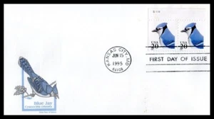 BLUE JAY BIRDS BOOKLET PAIR  1995  ARTMASTER  CACHET FDC VF UNADDR - Picture 1 of 1