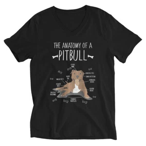 Wiggly Pitbull Perro Mascotas Amantes Divertido Lindo Dogma Dogdad Regalo Cuello en V - Imagen 1 de 3