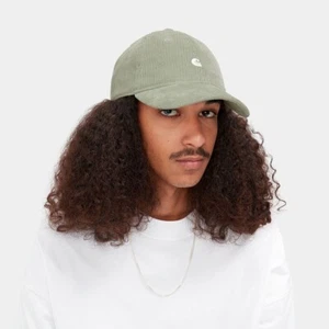 Carhartt WIP Harlem Cap - Corduroy- One Size - Yucca / Wax - Embroidered Logo - Picture 1 of 4
