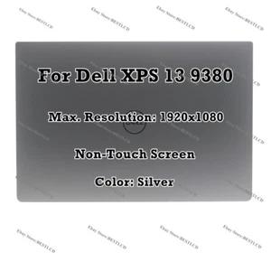13" FHD LCD LED Screen Non-Touch Assembly Complete For Dell XPS 13 9380 Silver - Picture 1 of 7