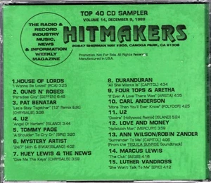 Hitmakers Top 40 CD Sampler Volume 14 -- December 9, 1988 - Picture 1 of 2