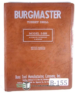Burgmaster 3 BH, Automatik Hydraulik 8 Spindel Revolverbohrer Serviceanleitung 1954 - Bild 1 von 1