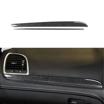 Panel de moldura de tablero de pasajeros RHD fibra de carbono para Chrysler 300 2015~2017 Foto 1 de 4