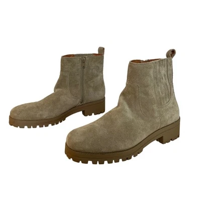 Botines Chelsea Lucky Brand Hazyl Gamuza Cuero Suela Talla 9 Tostado Cremallera Foto 1 de 4