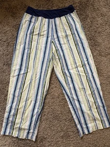 Green and blue striped Alfani light weight pants, size L - Picture 1 of 3