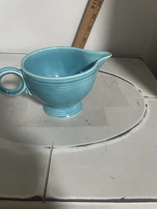 VINTAGE HOMER LAUGHLIN FIESTA FIESTAWARE TURQUOISE CREAMER 1930s - Picture 1 of 4