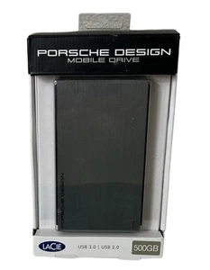 LaCie Porsche Design P’9220 USB 3.0 500GB External Hard Drive Silver New Sealed - Picture 1 of 6