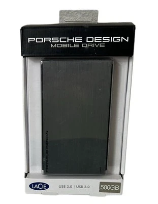 LaCie Porsche Design P’9220 USB 3.0 500GB External Hard Drive Silver New Sealed - Image 1 of 4