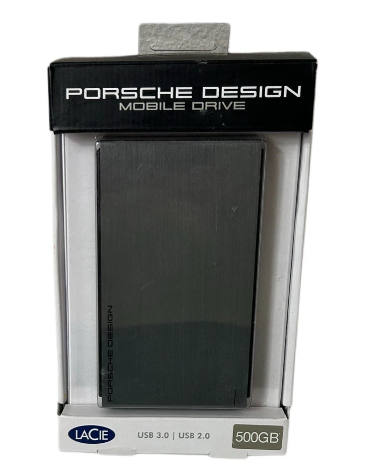 LaCie Porsche Design P’9220 USB 3.0 500GB External Hard Drive Silver New Sealed - Image 1 of 4