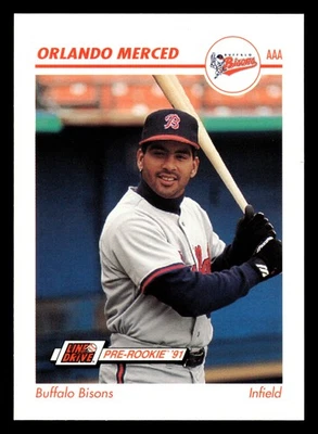 Orlando Merced 1991 Line Drive AAA #35 Buffalo Bisons - Image 1 of 2