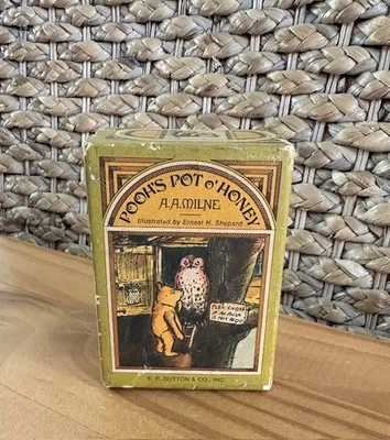 Vintage Pooh’s Pot O' Honey 4 Mini Books Box Set A.A. Milne 3.25” Ernest Shepard Foto 1 de 4