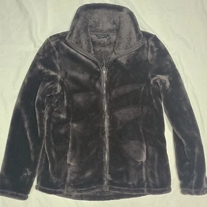 Chaqueta de felpa 32 Degrees Heat para mujer talla mediana púrpura manga larga cremallera completa suave gruesa - Imagen 1 de 5