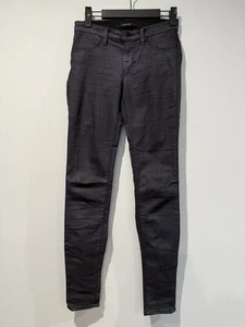 J Brand Hose Damen 25" marineblau Super Skinny Jegging beschichtete Struktur Punk Stretch - Bild 1 von 7