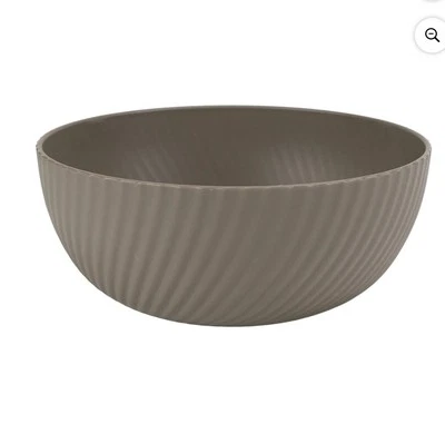 Set of 4 MAINSTAYS Plastic 38oz Cereal Bowls Round Textured BPA Free Beige - Image 1 of 4