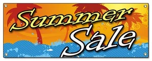 SUMMER SALE BANNER SIGN store clearance signs huge 50% off - Picture 1 of 10