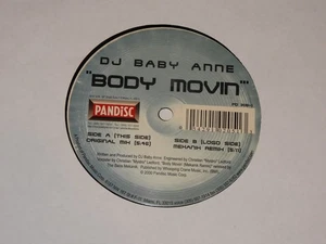 DJ BABY ANNE body movin 12" RECORD THE BASS MEKANIK REMIX BREAKS BREAKBEAT ICEY - Foto 1 di 2