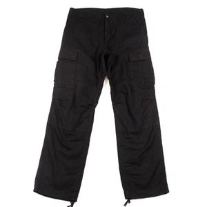 Carhartt Cargo Trousers Mens 36W 24L Black Straight Relaxed Baggy Wide Leg - Picture 1 of 11