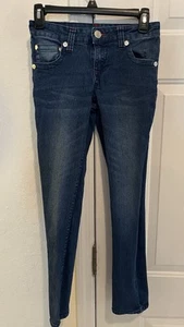 Kids True Religion Jeans Halle Super Skinny Mid Rise Dark Wash Girls Size 12 - Picture 1 of 6