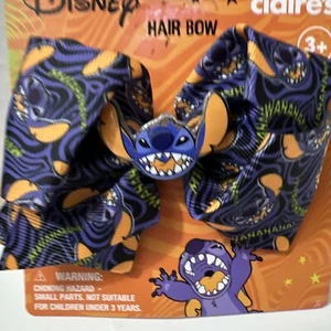 Claire’s Disney Halloween Hair Accessory Stitch Bow New - Picture 1 of 3