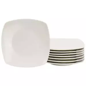 Gibson Home Zen Buffetware 8 Stück 7 Zoll Steinzeug Dessertteller Set in weiß - Bild 1 von 1