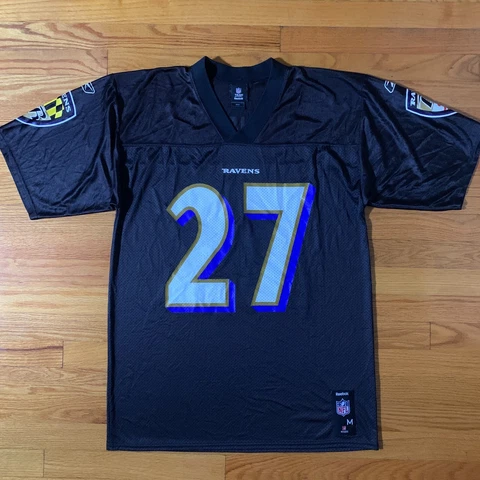 NFL Team Apparel Reebok Men Jersey #27 Ray Rice Baltimore Ravens Black Cover