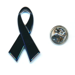 Schwarze Schleife Symbol Trauer Andenken Edel Metall Button Pin Anstecker 0965 - Bild 1 von 3