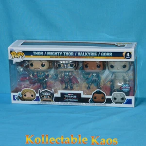 Thor 4: Love and Thunder - Thor, Mighty Thor, Gorr & Valkyrie Pop! 4-Pack (RS) - Picture 1 of 3