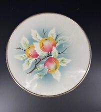 Tortenplatte Jugendstil Dekor Metallmontur Vintage Blumen  30,5 cm Rund Obst