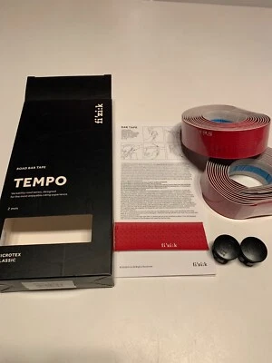 Fizik Tempo MicroTex Tape Classic Touch 2MM Red Color With Dust Caps NOS - Image 1 of 4