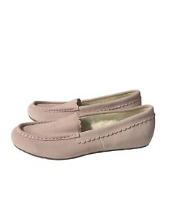 Vionic Haven Mckenzie suede slipper comfort slipper shearling Light Pink  Sz-9.5
