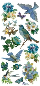 PEGATINA VIOLETA - BLUEBIRDS - 8" x 3 3/4" (20cm x 9cm) - Imagen 1 de 1