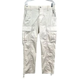 Old Navy Womens Cargo Pants Straight Leg Utility Style Flat Front Khaki Size M - Picture 1 of 7