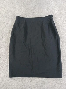 Spiegel Womens Skirt 14 Black Polyester Wool Spandex Lined Vintage - Picture 1 of 13