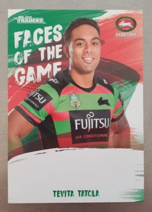 2019 NRL Traders Faces of the Game Tevita Tatola Card FG48/64 Souths Rabbitohs - Picture 1 of 2
