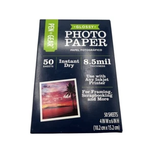 Pen+Gear Glossy Photo Paper 50 Sheets 4" x 6" 8.5 mil for Any Inkjet Printer - Bild 1 von 2