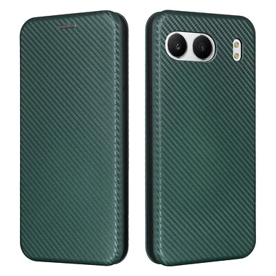 For OnePlus Nord 4, Shockproof Wallet Carbon Fiber Business Cover Leather Case - Image 1 of 4