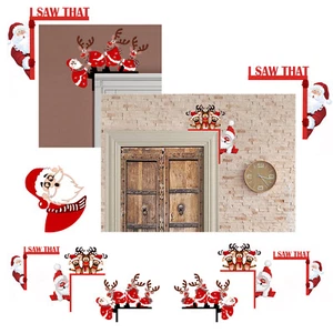 Christmas Door Frame Decoration Funny Santa Claus Front Door Christmas Decors - Picture 1 of 30