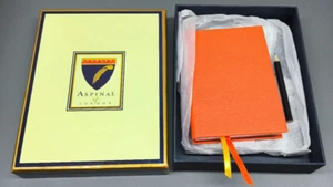 Aspinal of London orange leather notebook & pencil new & boxed - Picture 1 of 6