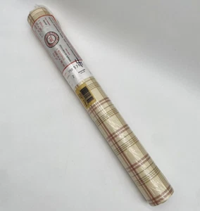 Vintage Taylor Wallcoverings Plaid Wallpaper 2 Rolls New USA Pre Pasted - Picture 1 of 8