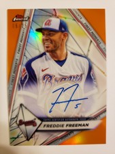 2022 Topps Freddie Freeman Finest Moments Orange Refractor Autograph 6/25 FMA-FF