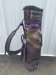 Vintage Jones Sports Co Golf Bag Plaid Sunday Stand Carry Bag - Single, 2-Way! - Picture 1 of 14