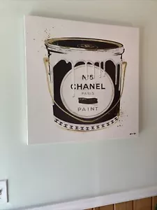 Art Printed Authentic Oliver Gal Chanel No. % Paris 24X24 Canvas signed Rare - Picture 1 of 8