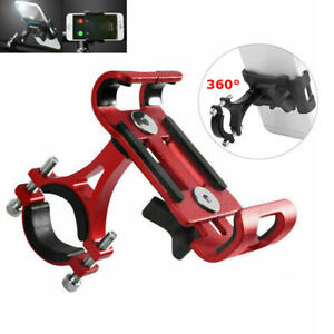 360° Aluminum Motorcycle Bike Bicycle For MTB GPS Cell Phone Holder Mount
