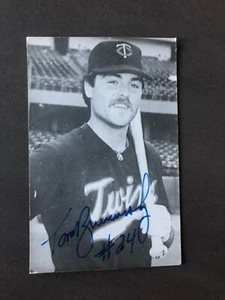 Minnesota Twins TOM BRUNANSKY autographed Rowe Postcard - Picture 1 of 1