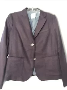 NEW Women GAP Academy Blazer 6 Dark Plum Burgundy Classic Blazer Jacket NWOT - Picture 1 of 10