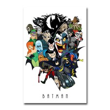 Joker Batman The Animated Series Superhero Silk Canvas Poster 12x18 24x36 inch