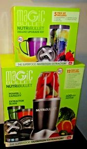 NutriBullet 12 Pezzi Frullatore/Miscelatore ad Alta Velocità Grigio e Deluxe Kit Aggiornamento - Foto 1 di 6