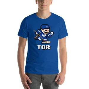 Maglietta Nintendo Maple Leafs NES Hockey Team 8 bit vintage - Foto 1 di 10
