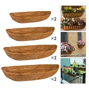 2PC 24"/30"/36"/48" Trough Coco Liners Planter Pots Replacement Wall BSKT Liner - Picture 1 of 13