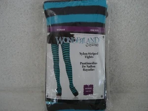 Costume Dress Up Wonderland Costumes Nylon Striped Tights NEW - Picture 1 of 2